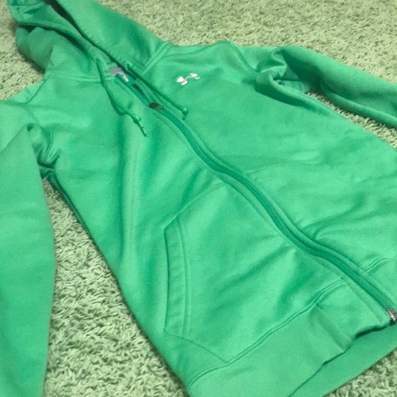 Under Armour Green Zip Up hoodie - Picture 2 of 4